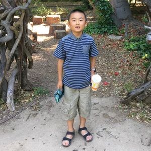 Boys Striped Collared Shirt